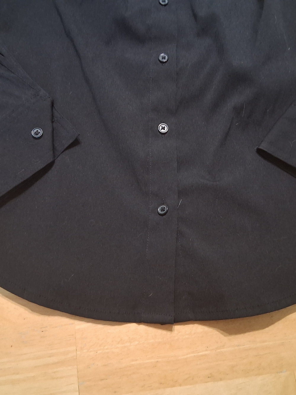 Time and Tru Black Button-Down Shirt - Picture 4 of 4